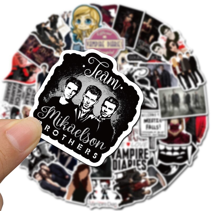 10/30/50Pcs The Vampire Diaries Stickers for Kids Toy Waterproof Motorcycle Skateboards Luggage Bicycle Laptop Car Decal Sticker