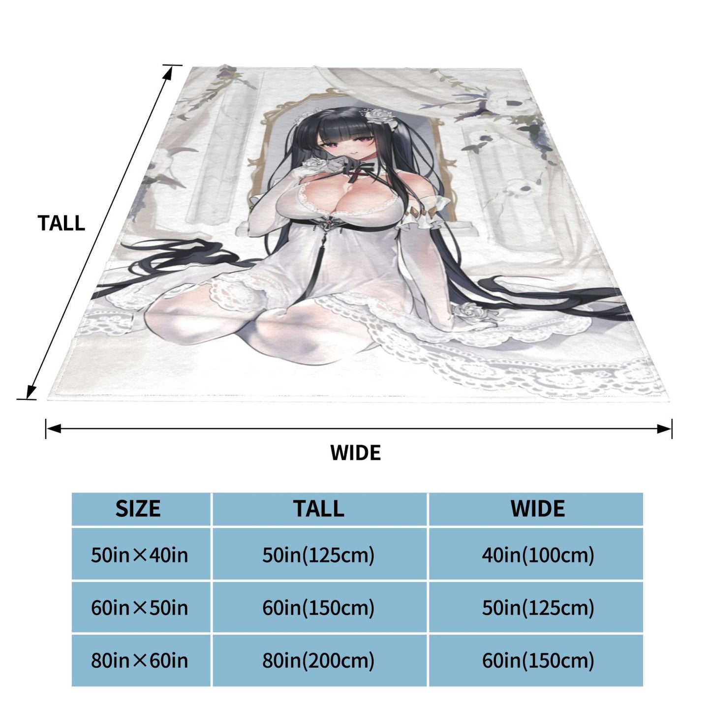 Kawai anime girls blanket | Large anime blanket | bikini girls anime blanket