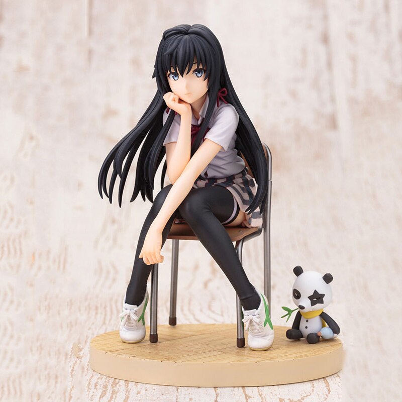 My Teen Romantic Comedy SNAFU 2 Brinquedos Yukino Yukinoshita Chair Panda Uniforms Sitting Posture PVC Birthday Model Toys Gifts