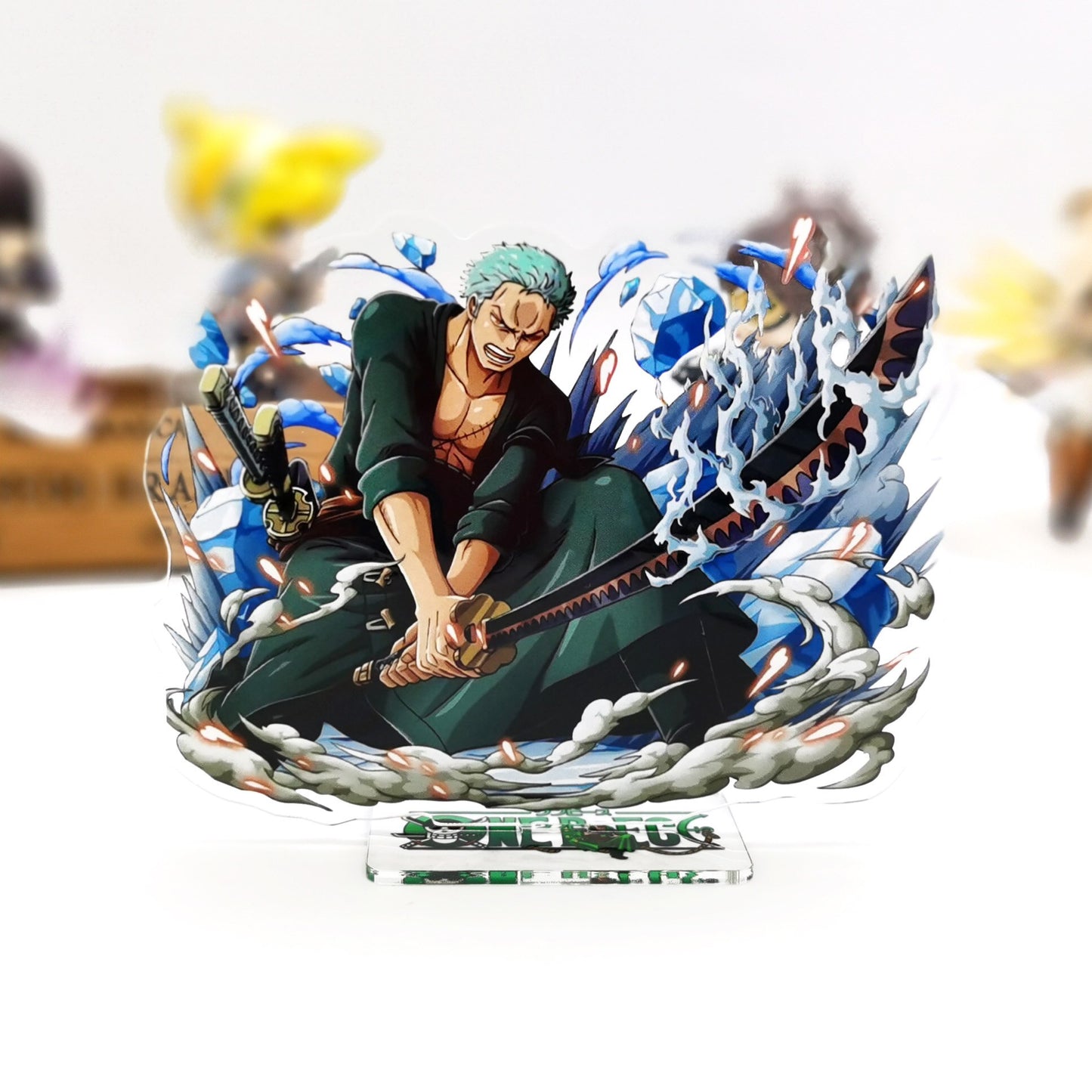 One Piece Zoro #B design acrylic standee figurines desk decoration cake topper anime