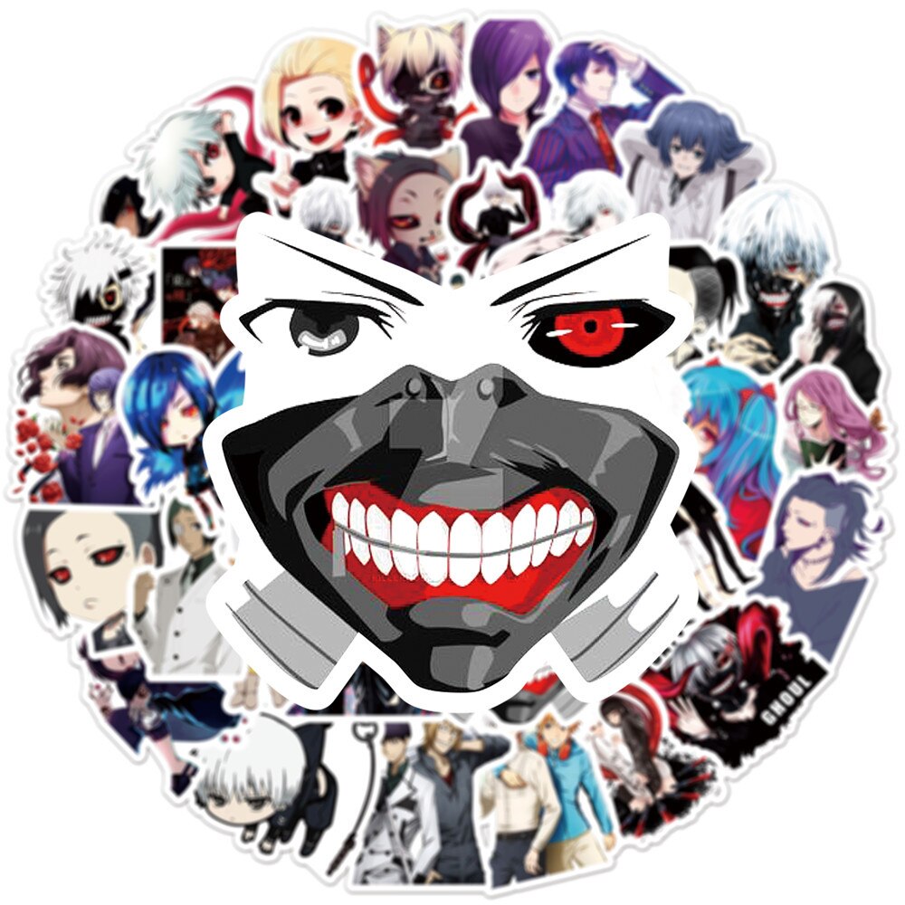 10/30/50PCS Cartoon Japan Anime Tokyo Ghoul Graffiti Helmet Sticker Notebook Guitar Skateboard Phone Toy Sticker Wholesale