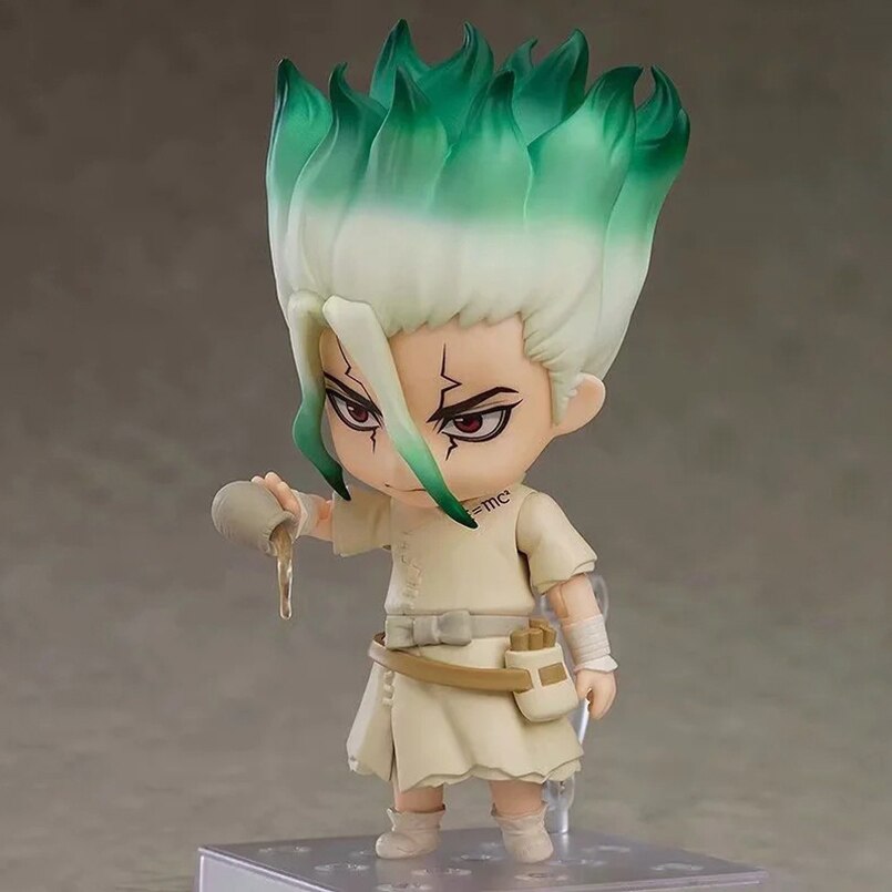 10cm Q  Version Anime Dr Stone Figure Dr Stone Ishigami Senkuu PVC Action Figure Collectible model toys kid gift