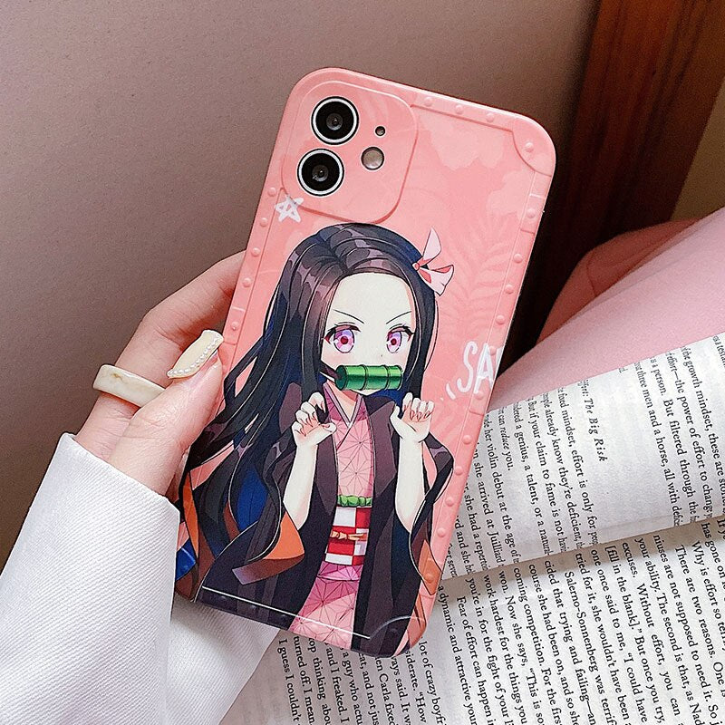 Luxury Japan Anime Demon Slaye Protective Silicone Soft Case For IPhone 11 12 13 14 Pro X Xr Xs Max Shockproof Cover Fundas