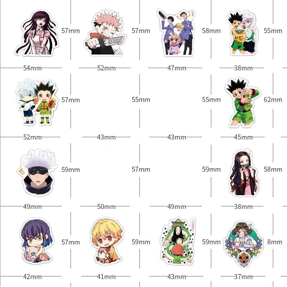 10/30/50PCS High Score Anime Mixed Decorative Sticker/Hunter X Hunter/Demon Slayer/Mobile Guitar Graffiti Sticker Wholesale