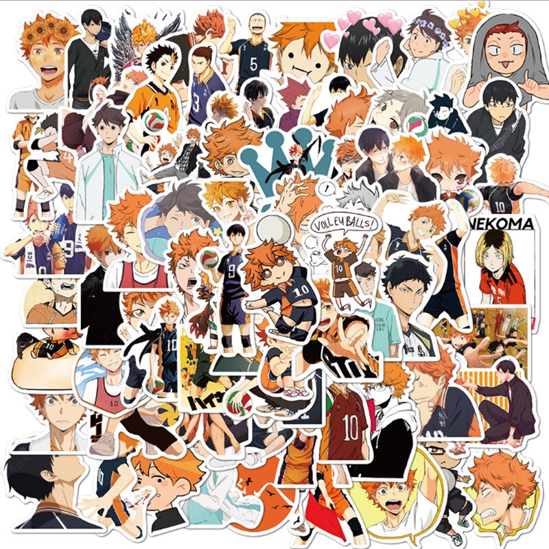 10/30/50PCS Anime Volleyball Junior Graffiti Haikyuu Stickers DIY Decals Portable Travel Laptop Guitar Toys Waterproof Stickers