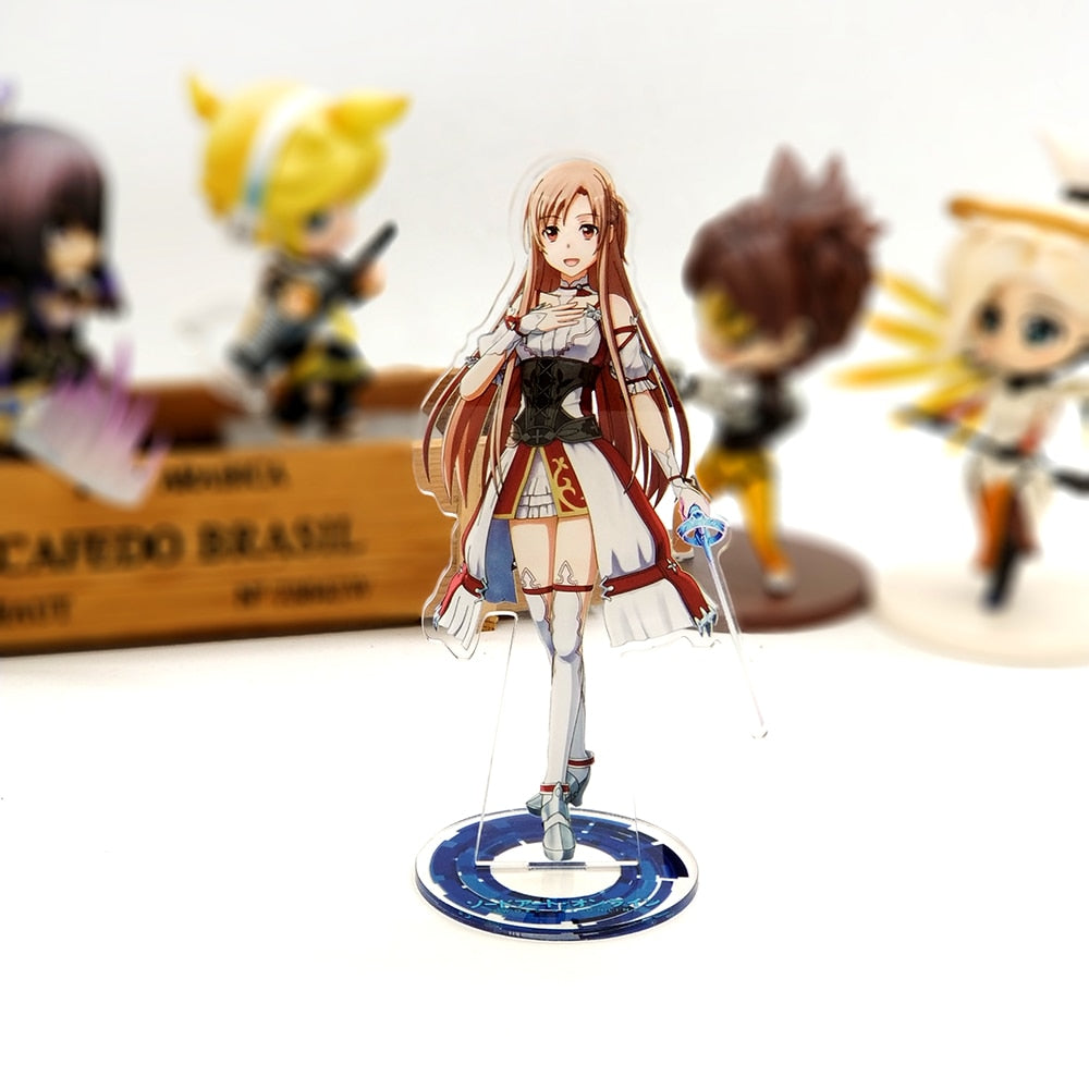 Sword Art Online SAO Kirito Kazuto Asuna  acrylic standee figurines desk decoration cake topper anime