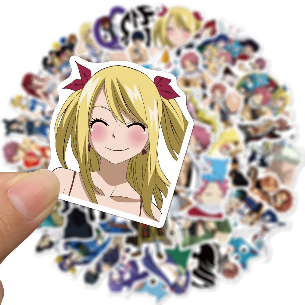 10/30/50Pcs Anime Fairy Tail Stickers Car Bike Travel Luggage Phone Guitar Laptop Fridge Waterproof Classic Toy Decal Stickers