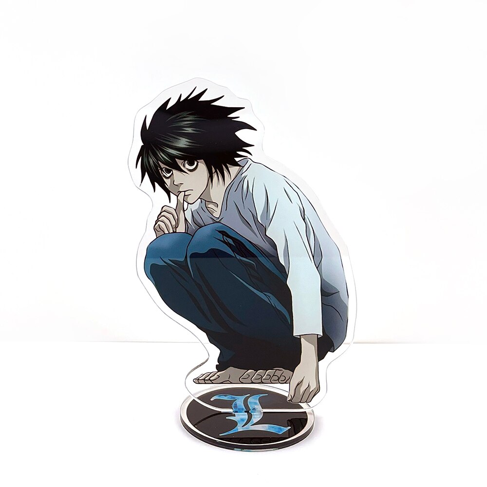 Death note L Squatting acrylic standee figurines desk decoration cake topper