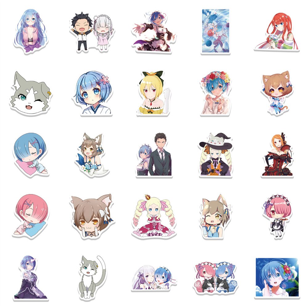 10/30/50PCS Anime From Scratch Life Rem Graffiti Stickers Kids Guitar Luggage Classic Toys Laptop Stickers Wholesale