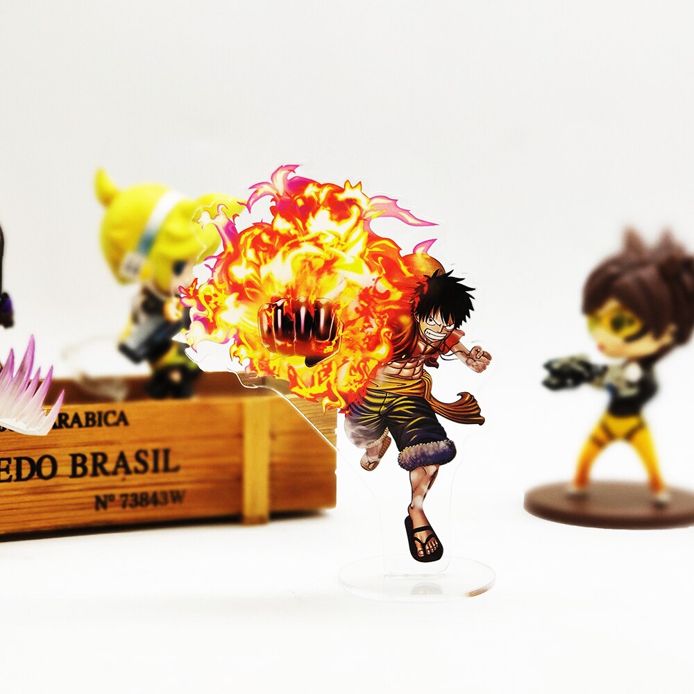 One Piece Battle Luffy Ace Marco  anime  acrylic standee figurines desk decoration cake topper