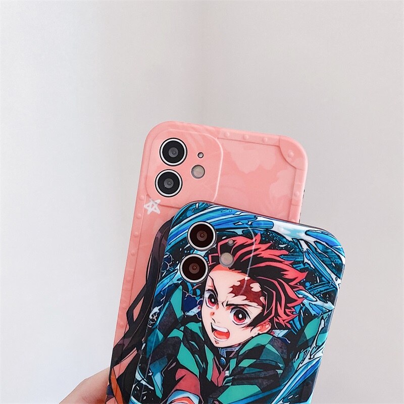 Luxury Japan Anime Demon Slaye Protective Silicone Soft Case For IPhone 11 12 13 14 Pro X Xr Xs Max Shockproof Cover Fundas