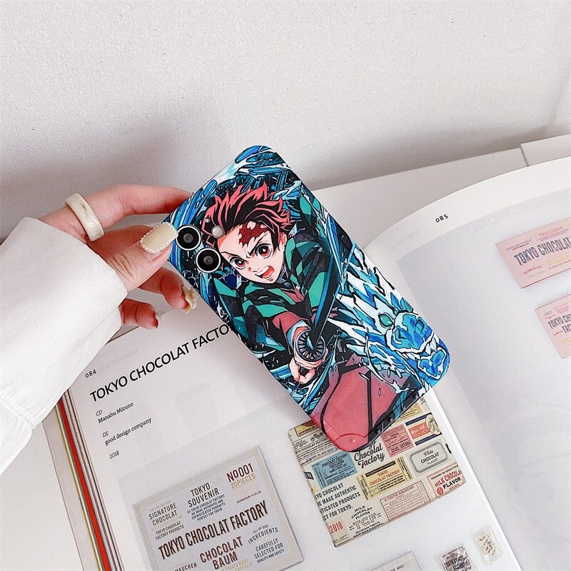 Luxury Japan Anime Demon Slaye Protective Silicone Soft Case For IPhone 11 12 13 14 Pro X Xr Xs Max Shockproof Cover Fundas