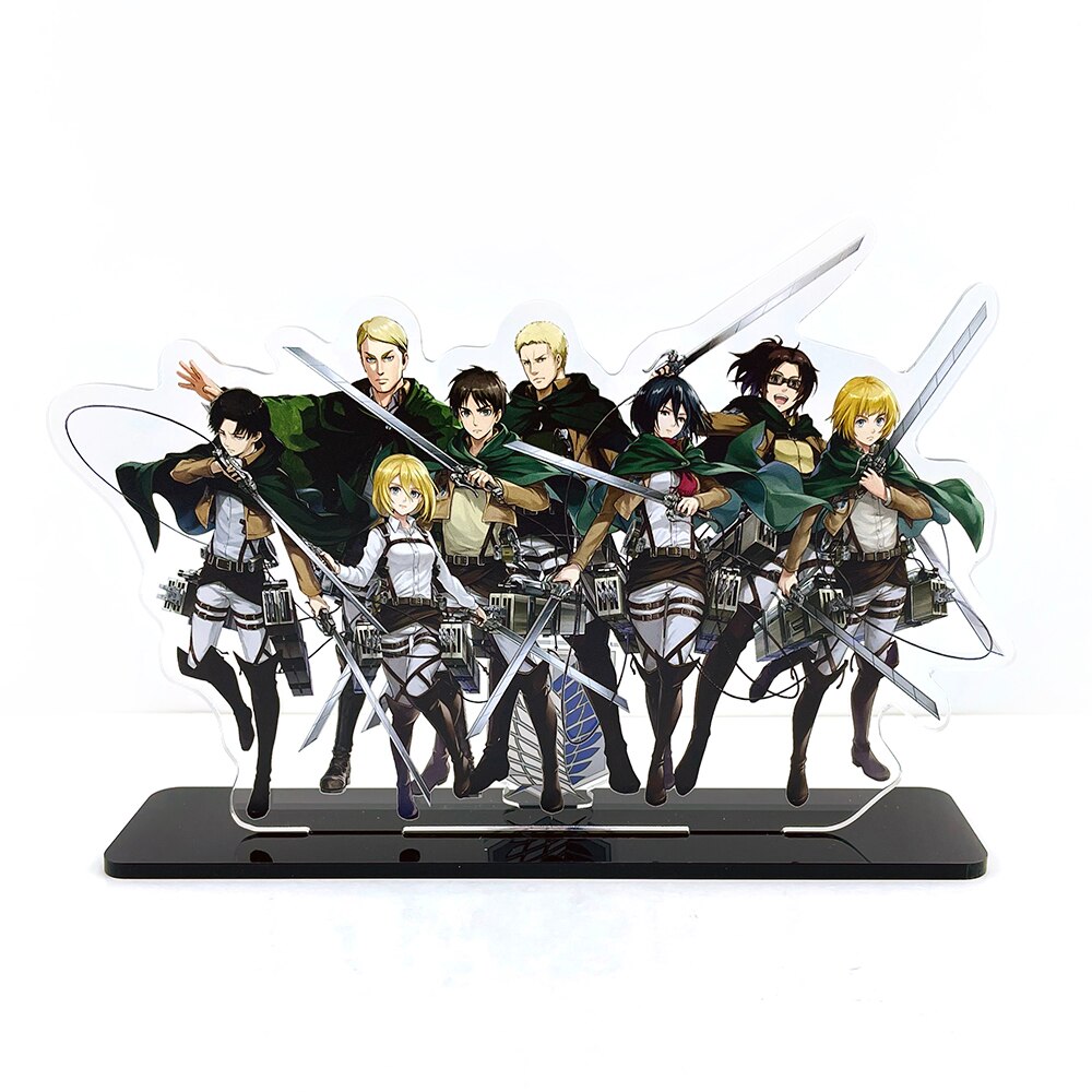 Shingeki no Kyojin Attack on Titan Mikasa Eren Armin Levi Erwin Hange acrylic standee figurines cake topper desk decoration