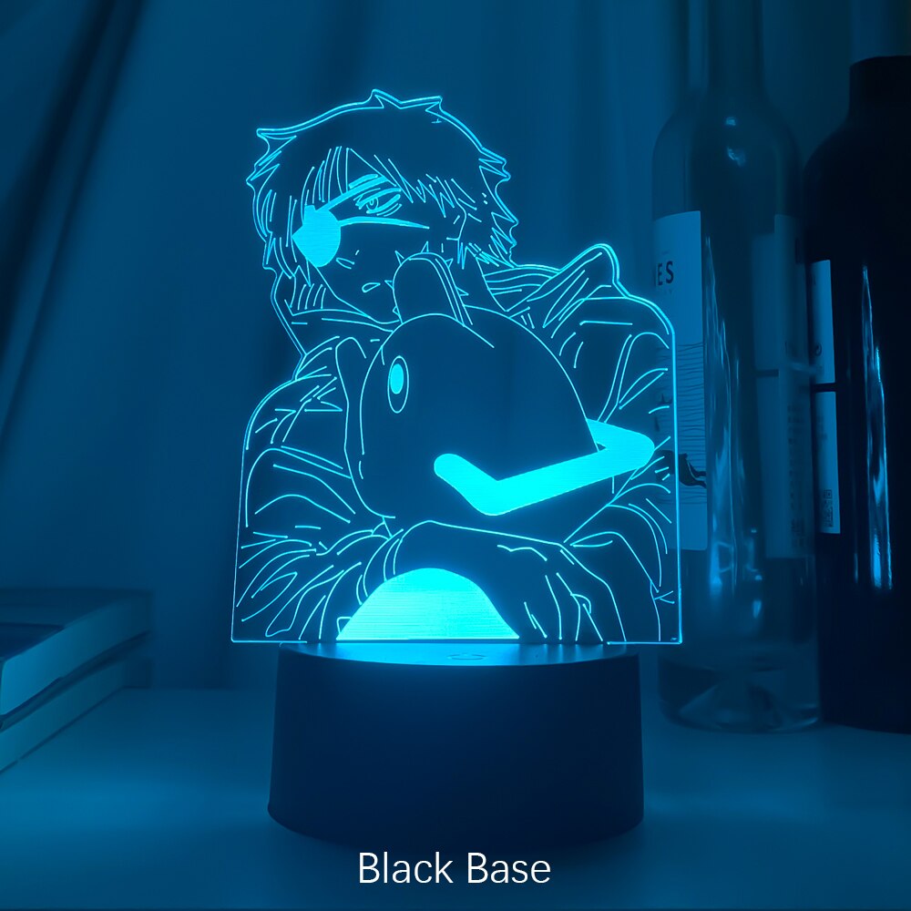 Anime Chainsaw Man Led Light for Bedroom Decorative Night Light Children Birthday Gift Manga Chainsaw Man 3d Lamp Bedside