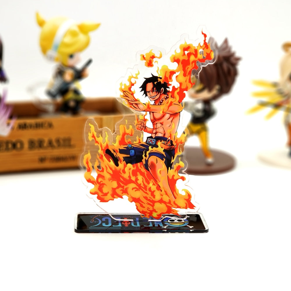 One Piece Ace the fire fist  acrylic standee figurines desk decoration cake topper anime