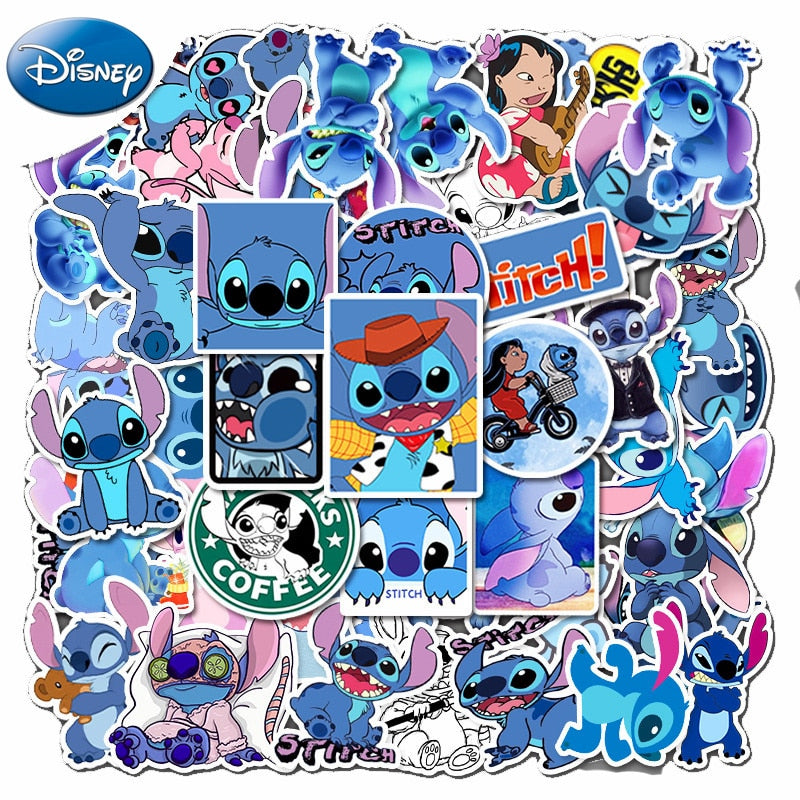 50PCS Marvel Disney Crashed Glass Cartoon Character Funny Stickers Luggage Trolley Case Bike Notebook Cute Waterproof Sticker