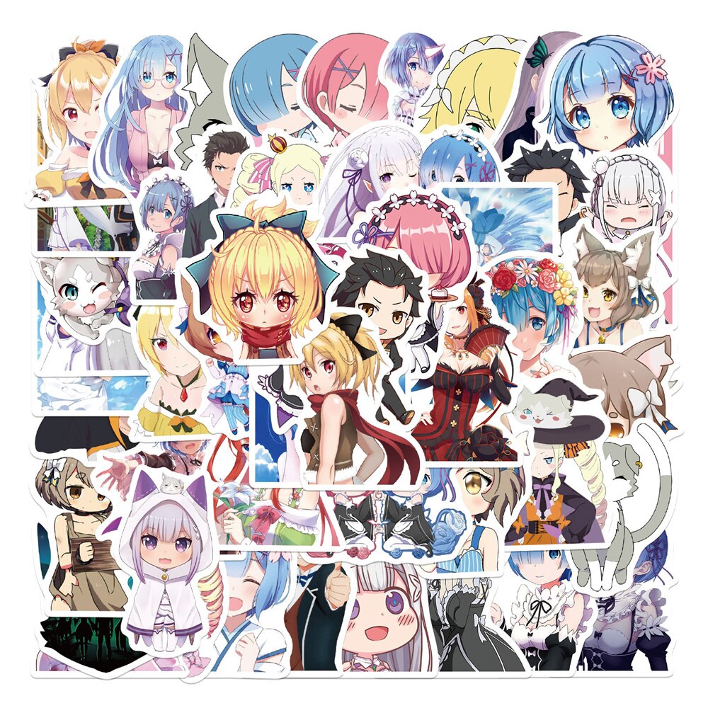 10/30/50PCS Anime From Scratch Life Rem Graffiti Stickers Kids Guitar Luggage Classic Toys Laptop Stickers Wholesale