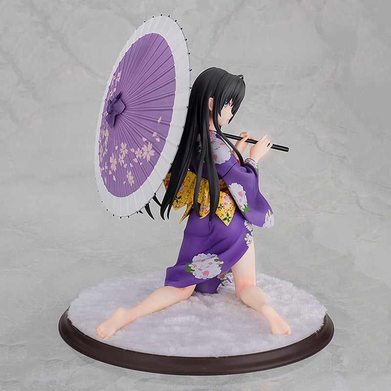 My Teen Romantic Comedy SNAFU 2 Model Toy Yukino Yukinoshita Kimono Japanese Umbrella Kneeling Position Scene Base PVC Model Toy