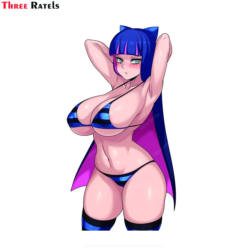 Three Ratels A671 Stocking And Panty Stocking With Garterbelt Show Sexy Girl Sticker For Occlusion Scratch  Vinyl Material