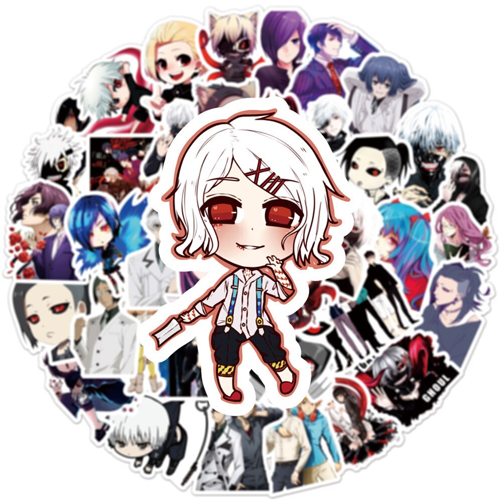 10/30/50PCS Cartoon Japan Anime Tokyo Ghoul Graffiti Helmet Sticker Notebook Guitar Skateboard Phone Toy Sticker Wholesale