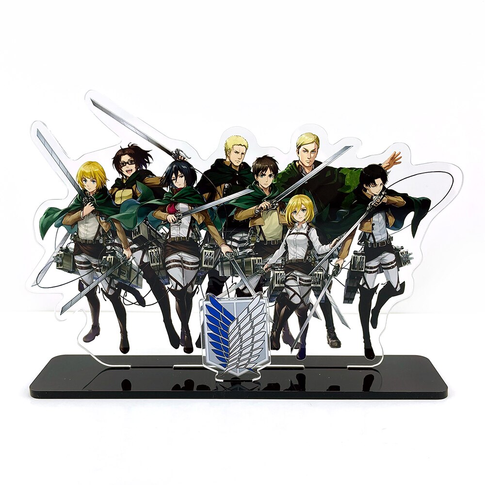 Shingeki no Kyojin Attack on Titan Mikasa Eren Armin Levi Erwin Hange acrylic standee figurines cake topper desk decoration