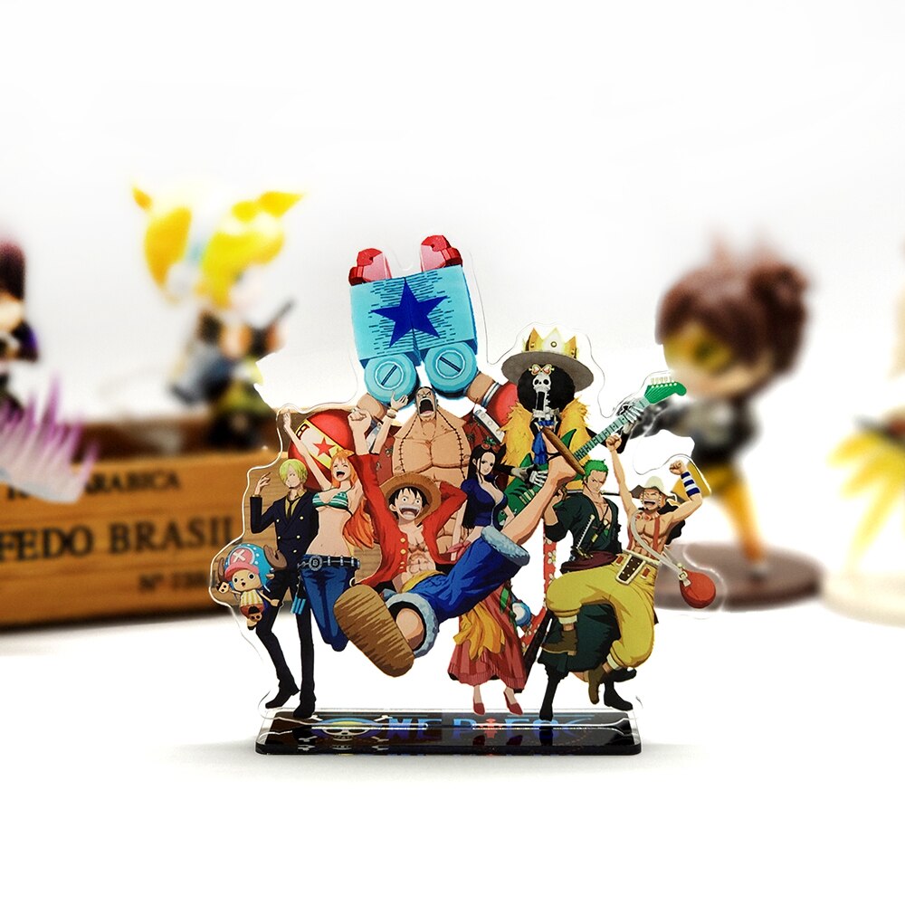 One Piece Straw Hat Pirates group family  Japanese Luffy Zoro acrylic standee figurines desk decoration cake topper