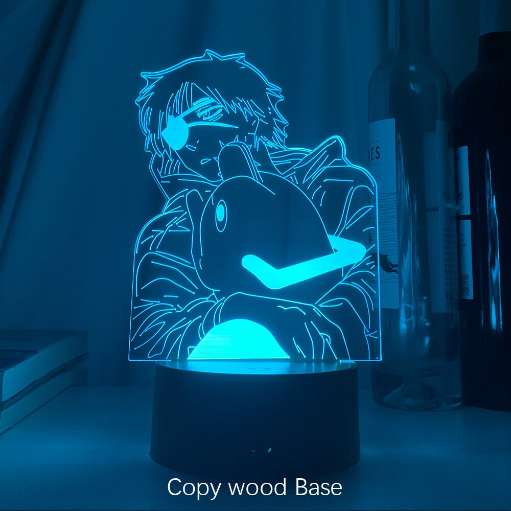 Anime Chainsaw Man Led Light for Bedroom Decorative Night Light Children Birthday Gift Manga Chainsaw Man 3d Lamp Bedside