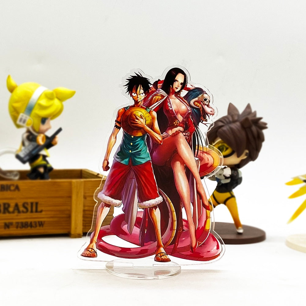 One Piece Luffy Boa Hancock  anime Japanese acrylic standee figurines desk decoration cake topper