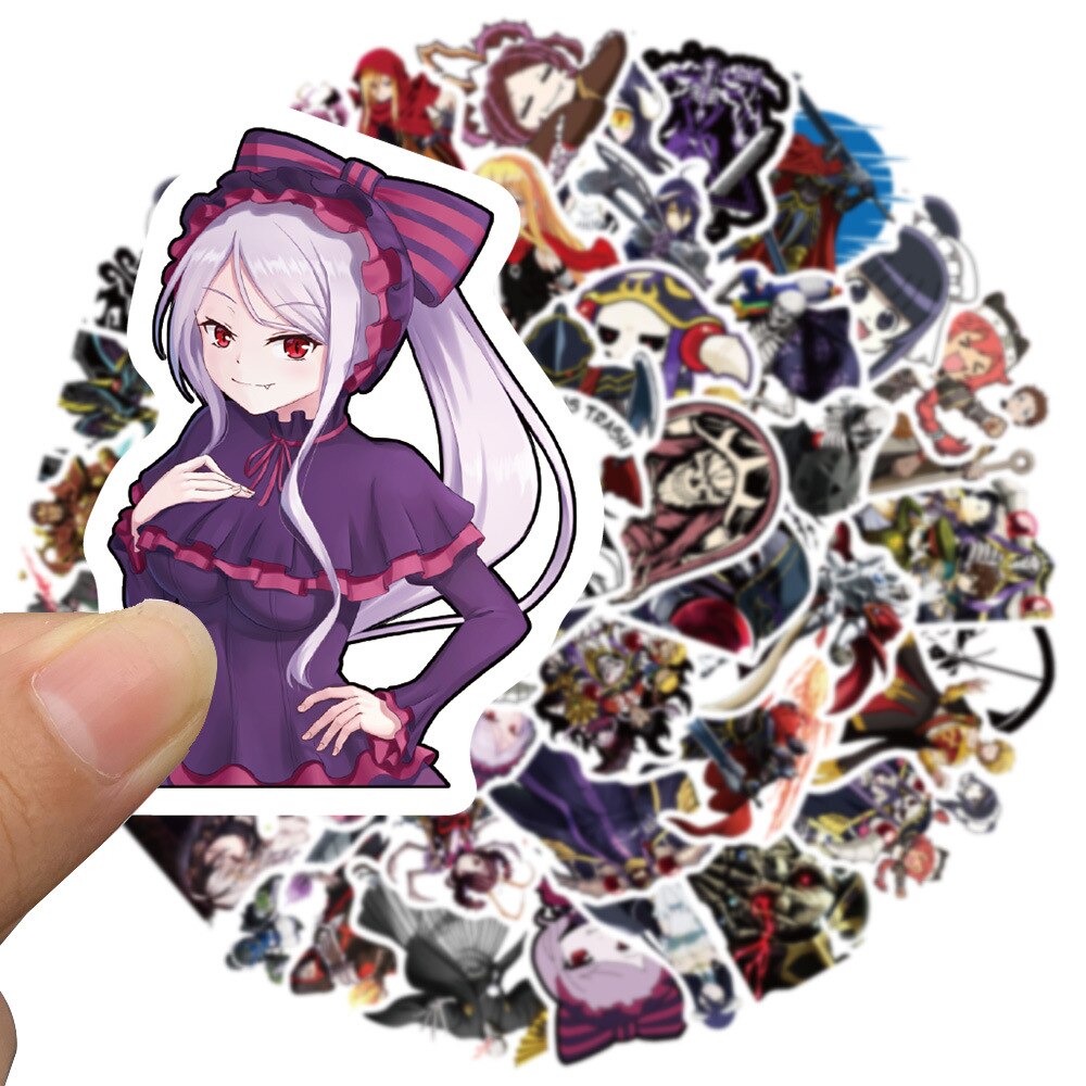 10/30/50PCS Anime Overlord Graffiti Sticker Luggage Laptop Guitar Bike Skateboard Gift Toy PVC Waterproof Sticker Wholesale