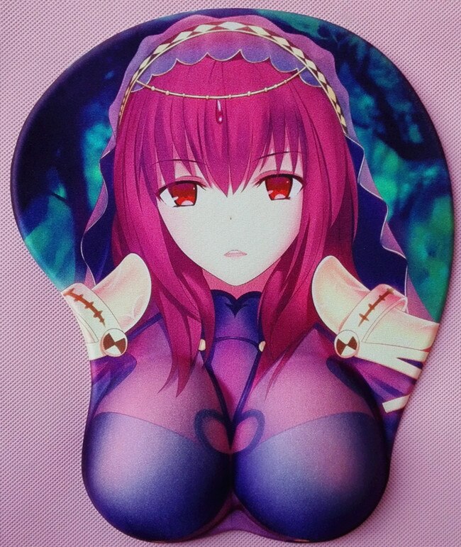 2019 new version Japanese anime silicone 3d mouse pad Lycra fabric wristbands Cartoon Creative sexy mouse pad Chest mouse pad