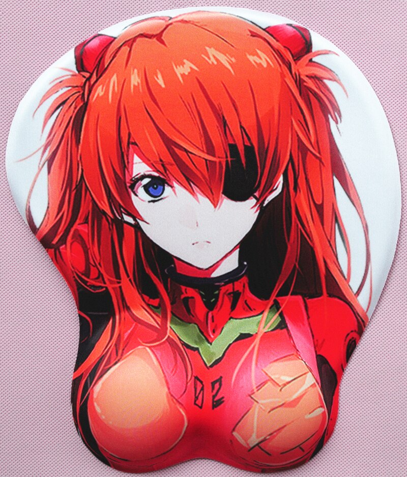 2018 new version Japanese anime 3d mouse pad wristbands Cartoon Creative sexy mouse pad Chest beauty mouse pad Free Shipping