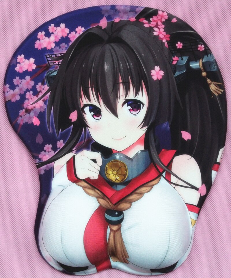 2020 new version Japanese anime 3d mouse pad wristbands Cartoon Creative sexy mouse pad Chest beauty mouse pad Free Shipping