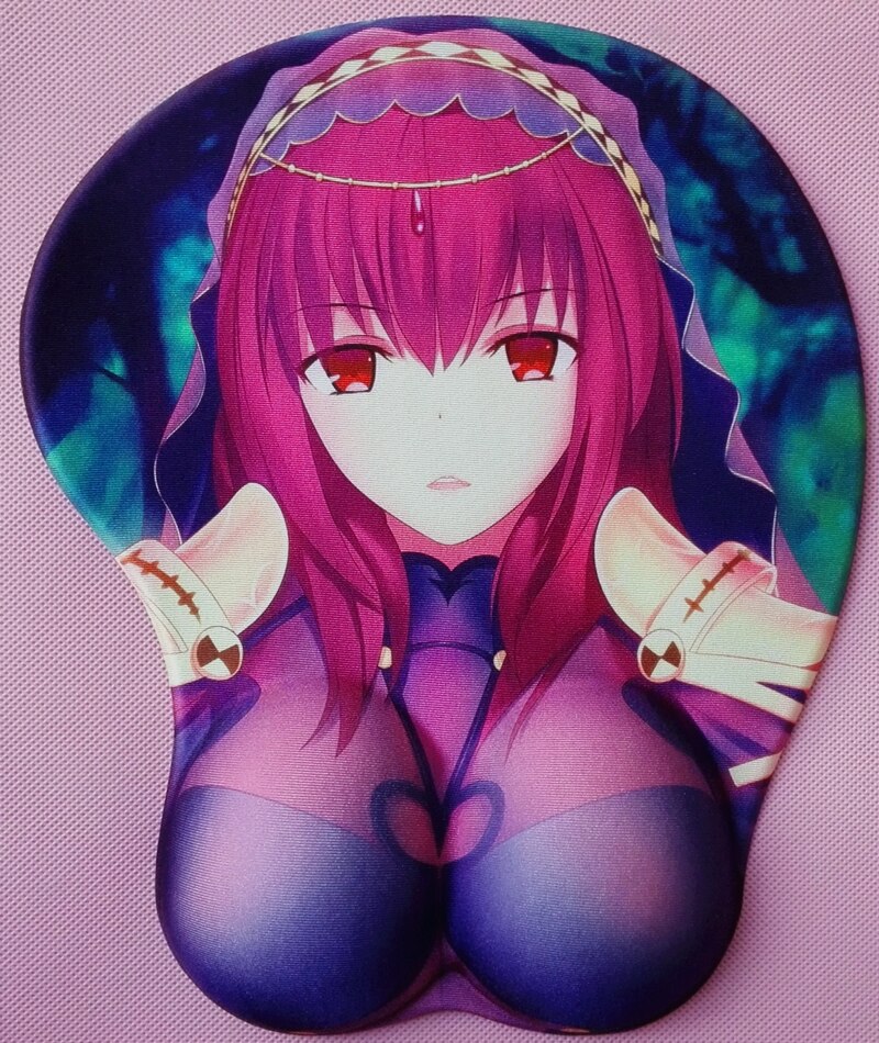 2019 new version Japanese anime silicone 3d mouse pad Lycra fabric wristbands Cartoon Creative sexy mouse pad Chest mouse pad