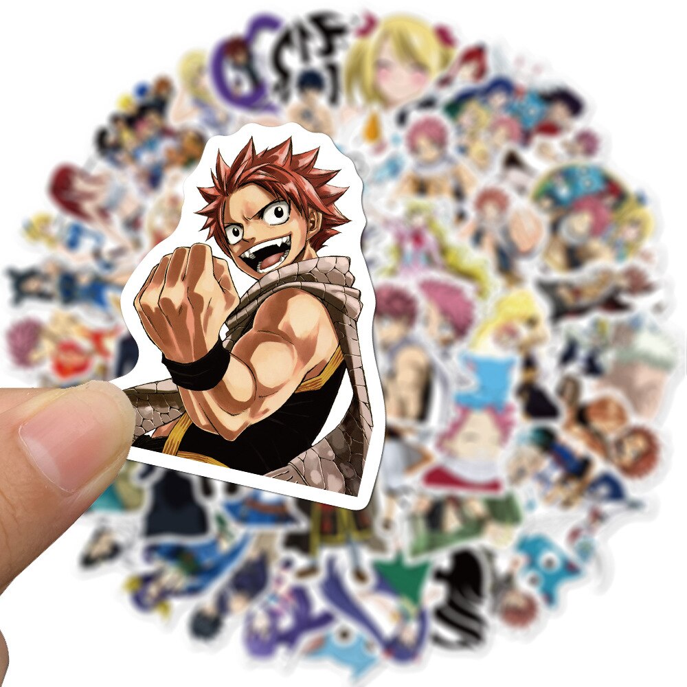 10/30/50Pcs Anime Fairy Tail Stickers Car Bike Travel Luggage Phone Guitar Laptop Fridge Waterproof Classic Toy Decal Stickers