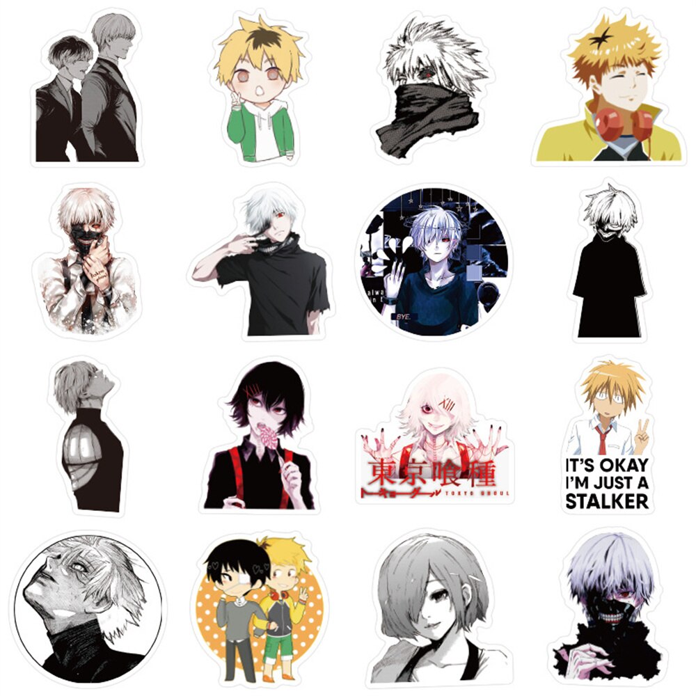 10/30/50/PCS Tokyo Ghoul Japanese Anime Graffiti Luggage Mobile Phone Children&#39;s Toy Laptop DiY Scrapbook Sticker Wholesale