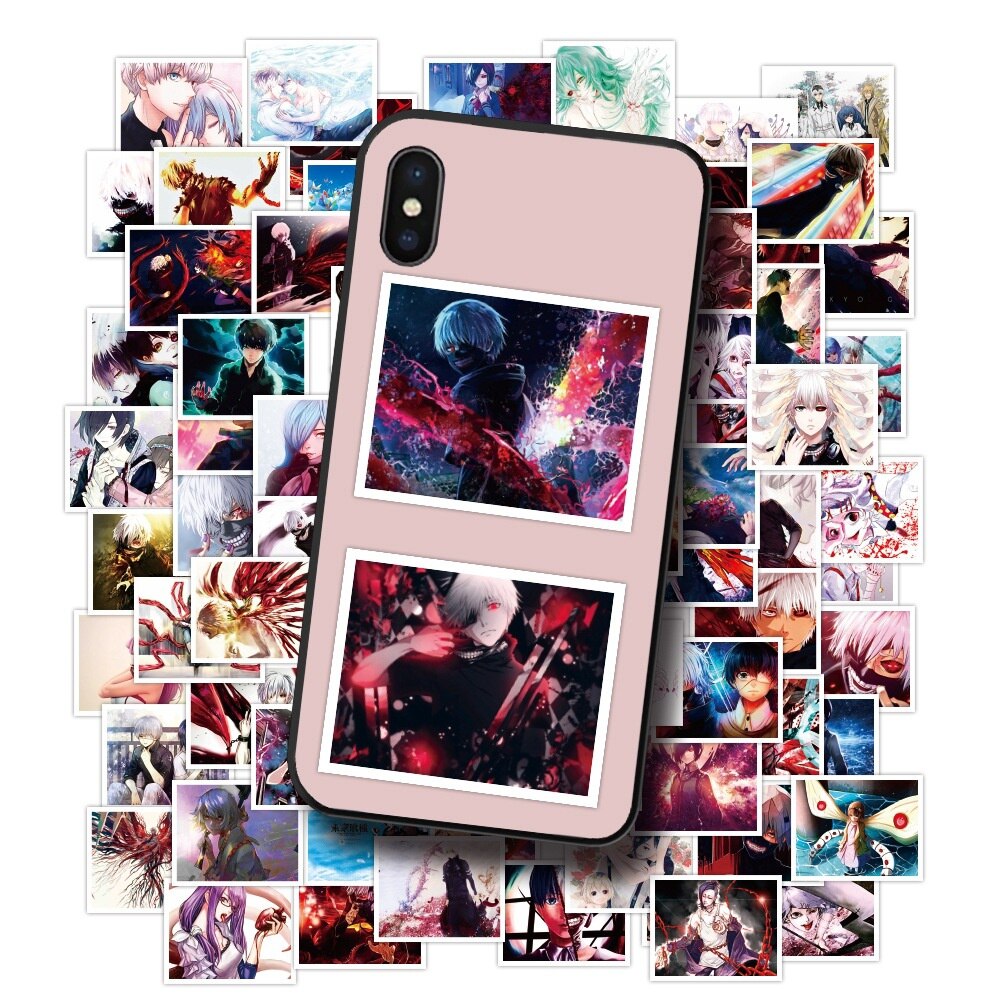 50PCS Anime Tokyo Ghoul Exquisite Manga Stickers Car Motorcycle Travel Luggage Phone Guitar Laptop Kids Toys Stickers Wholesale