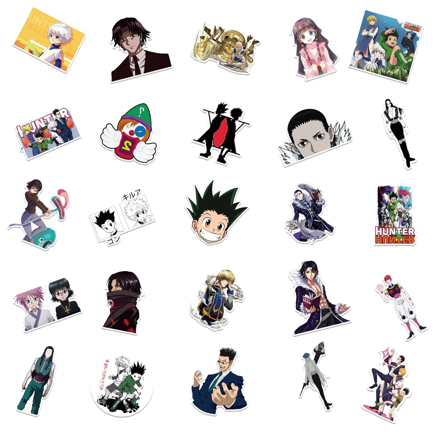 10/30/50PCS Animation Cartoon Hunter X Hunter Anime Sticker Waterproof Children&#39;s Toy Laptop Skateboard PVC Sticker Wholesale