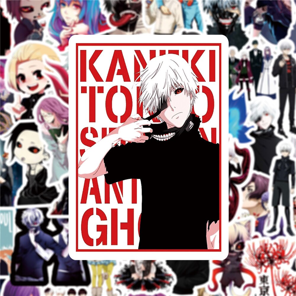 10/30/50PCS Cartoon Japan Anime Tokyo Ghoul Graffiti Helmet Sticker Notebook Guitar Skateboard Phone Toy Sticker Wholesale