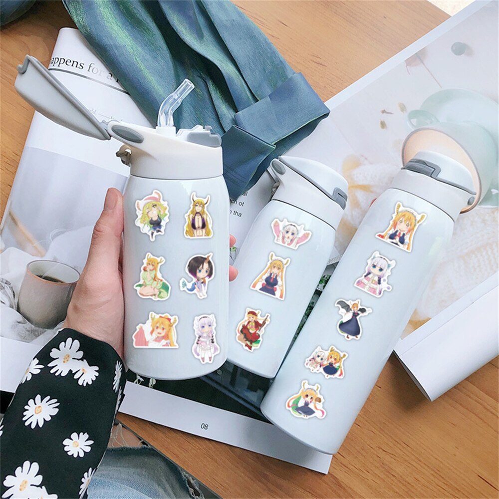 10/30/50PCS Cartoon Anime Kobayashi&#39;s Dragon Maid Doodle Sticker Laptop Guitar Skateboard Mobile Gift Toy Sticker Wholesale