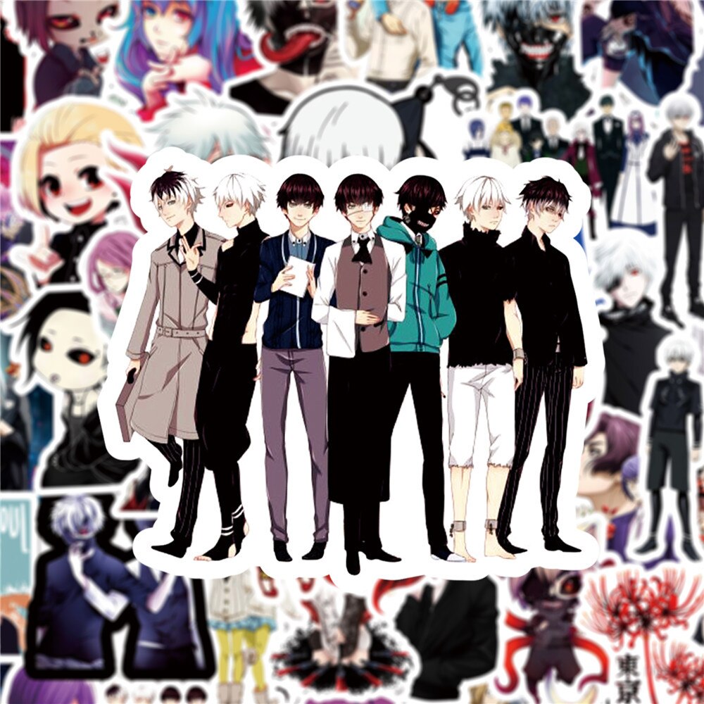 10/30/50PCS Cartoon Japan Anime Tokyo Ghoul Graffiti Helmet Sticker Notebook Guitar Skateboard Phone Toy Sticker Wholesale