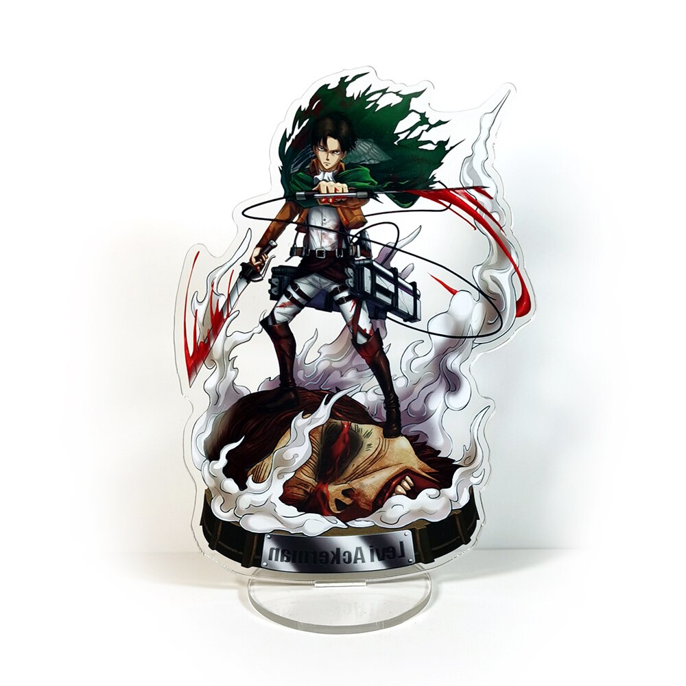 Attack on Titan Shingeki no Kyojin Levi Rivaille fighting with Kemono no kyojin acrylic standee figurines desk decoration