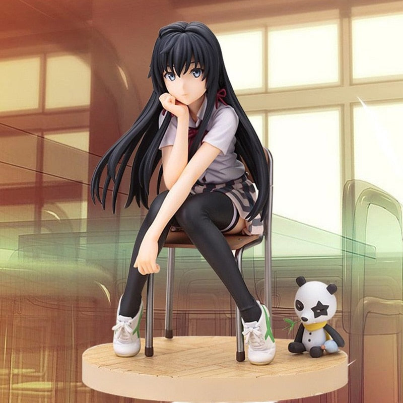 My Teen Romantic Comedy SNAFU 2 Brinquedos Yukino Yukinoshita Chair Panda Uniforms Sitting Posture PVC Birthday Model Toys Gifts