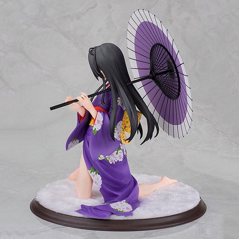 My Teen Romantic Comedy SNAFU 2 Model Toy Yukino Yukinoshita Kimono Japanese Umbrella Kneeling Position Scene Base PVC Model Toy