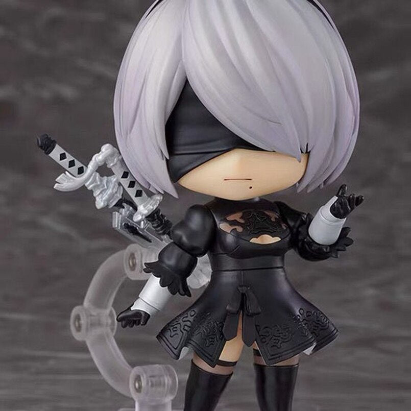 10cm Q Version Anime NieR Automata Figure YoRHa No. 2 Type B PVC Action Figure Model Collectible model Toys Kid Gift