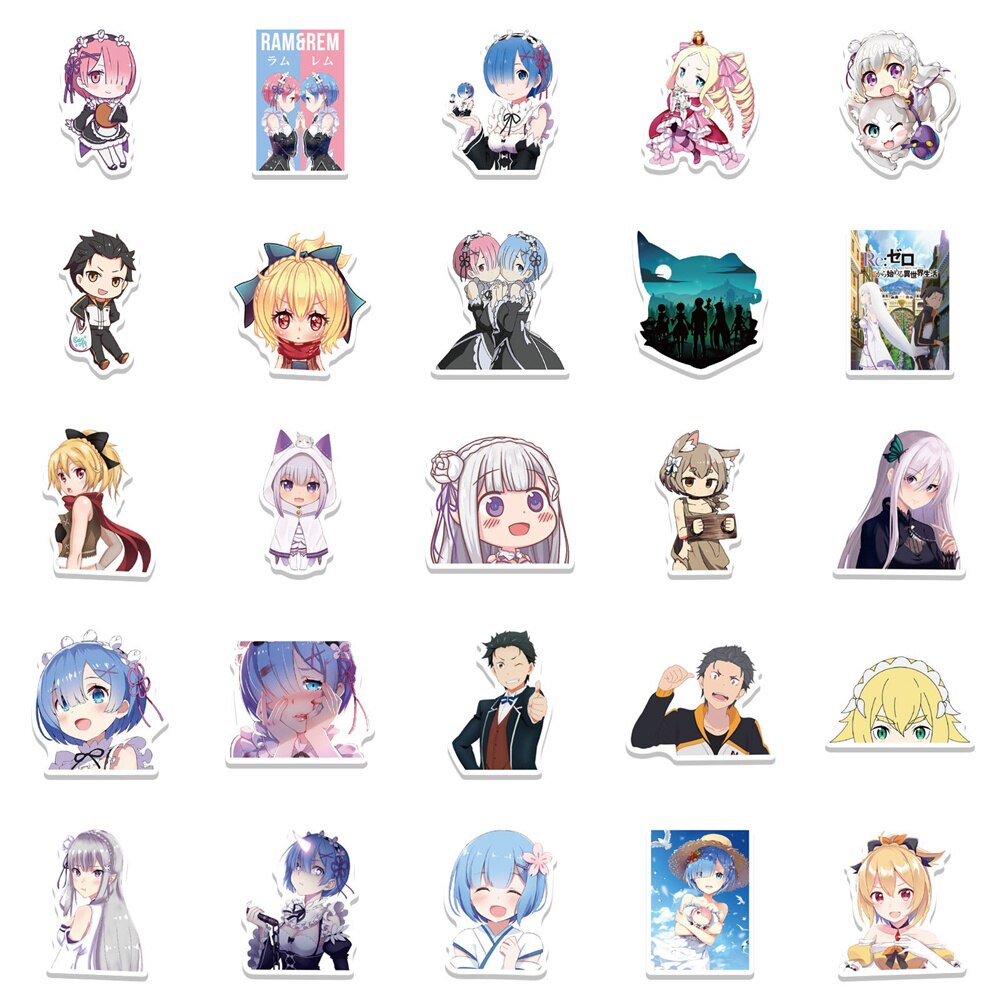 10/30/50PCS Anime From Scratch Life Rem Graffiti Stickers Kids Guitar Luggage Classic Toys Laptop Stickers Wholesale