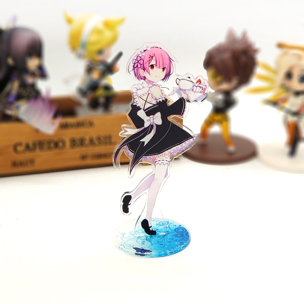 Re Zero Starting Life in Another World Ram Rem  acrylic standee figurines desk decoration cake topper anime