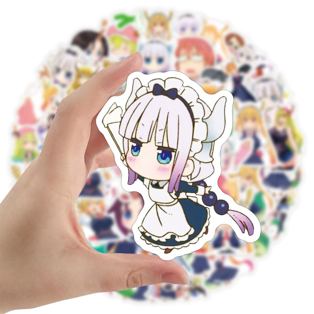 10/30/50PCS Cartoon Anime Kobayashi&#39;s Dragon Maid Doodle Sticker Laptop Guitar Skateboard Mobile Gift Toy Sticker Wholesale