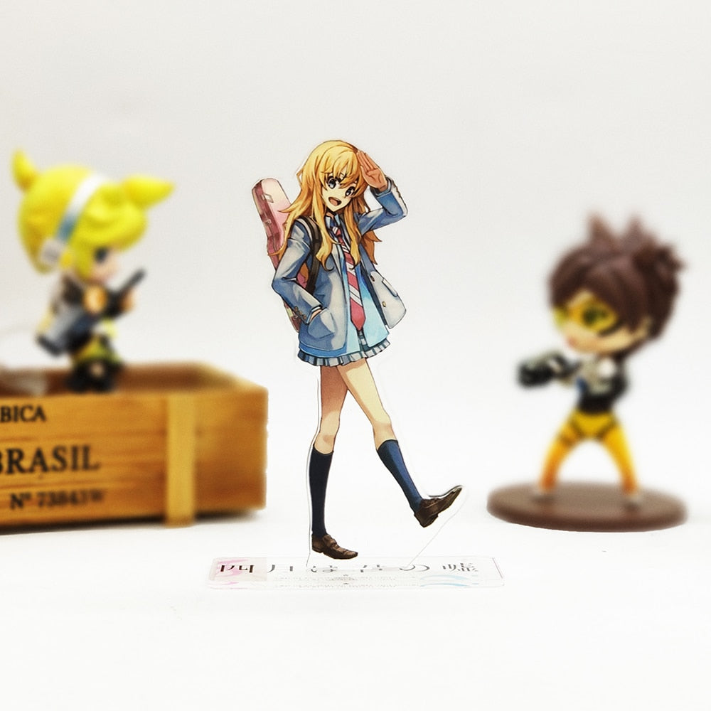 Your Lie in April Arima Kousei Miyazono Kaori anime acrylic standee figurines desk decoration cake topper