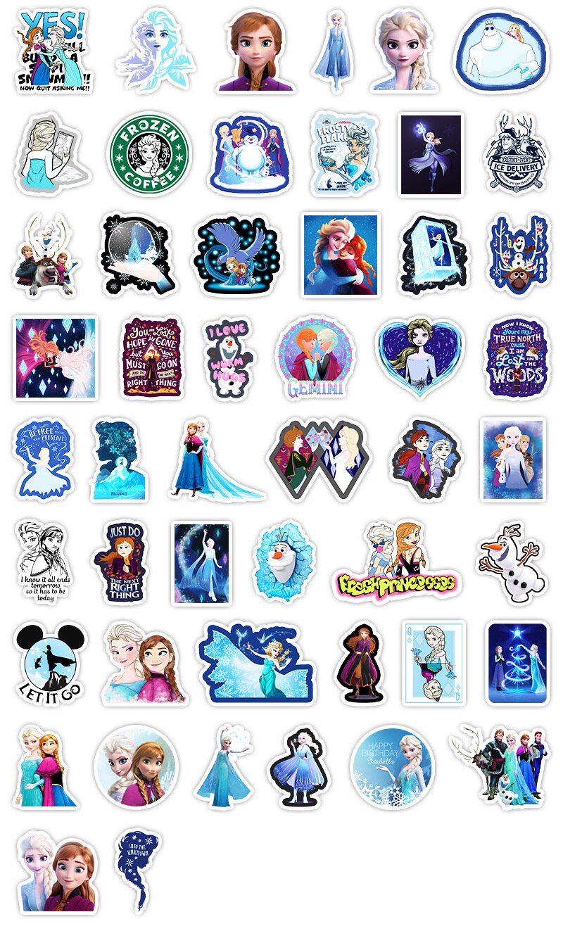 10/30/50Pcs/Pack Disney sticker Frozen 2 princess Sophia graffiti stickers on scooters scooters suitcases cartoon stickers