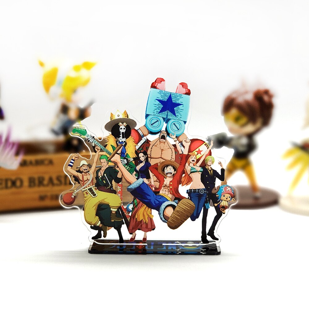 One Piece Straw Hat Pirates group family  Japanese Luffy Zoro acrylic standee figurines desk decoration cake topper